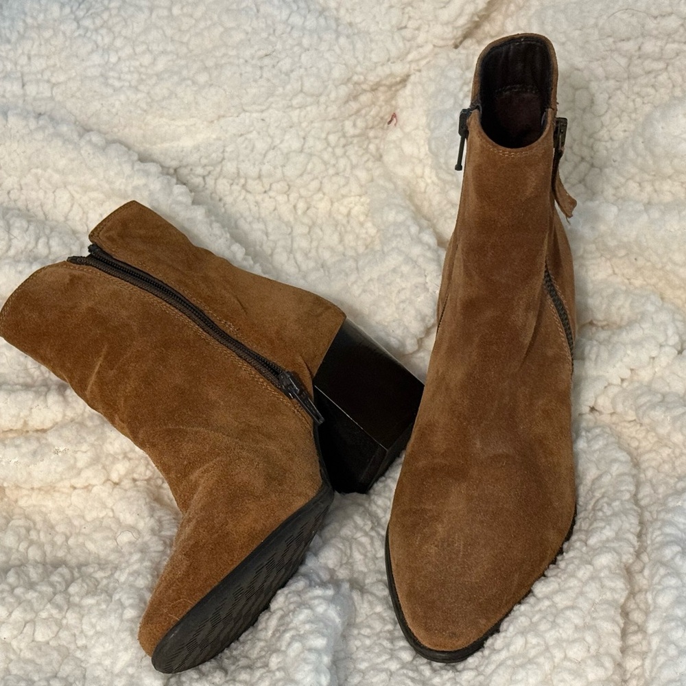 Brown Suede Ankle Boots